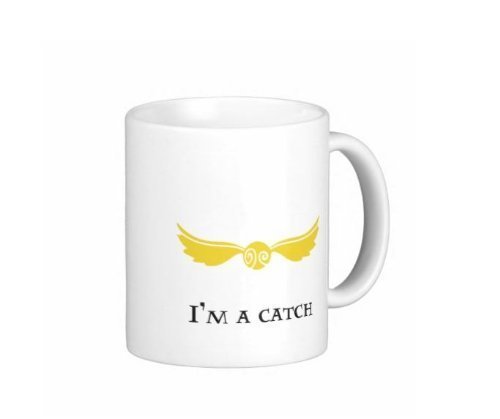 Smiling Face Custom I'm A Keeper I'm a Catch Harry Potter Quidditch Funny Coffee Mug Coffee Mug Ceramic Water Mug for Your Mom Dady Boy/Girl Friend 11 OZ Mug