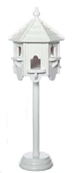 Dollhouse Miniature White Painted Wood Birdhouse
