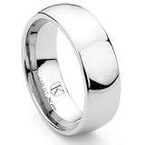 Cobalt XF Chrome 8MM Plain Dome Wedding Band Ring