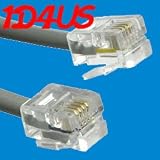 1d4us 7ft Rj11 Silver Phone Telephone Extension Cord Cable