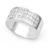 14k White Gold Invisible set Diamond Band Ring (G-H/VS, 1 1/2 ct.)
