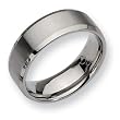 Stainless Steel Beveled Edge 8mm Brushed and Polished Band