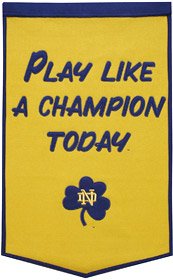 Buy Notre Dame Fighting Irish 24x36 Dynasty Wool Banner - Play Like A Champion Today Style by Winning Streak Sports now!
