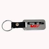 Cadillac CTS-V Chrome Leather Strap Key Chain / Fob