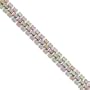 Sterling Silver 7inch Created Opal Bracelet