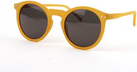 Women Retro Round Wayfarer Sunglasses P1123 (Amber-Smoke Lens)