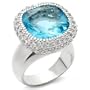 Jewelry - Aquamarine Synthetic Cocktail Ring SZ 5