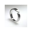 316L Stainless Steel with invisible set cubic zirconia stones (Sizes 5-14)stone - Width: 7mm (Sizes 8-12)