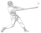 Sudden Shadows Boy Baseball Hitter Slam Sports Player Wall Peel & Stick Mural
