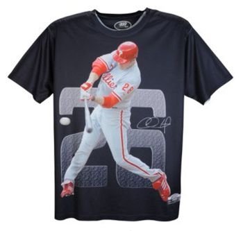 MLB Men's Philadelphia Phillies Chase Utley Sublimated High Definition Photo Tee Shirt (Graphite) (Phillies, Large)