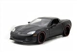 2009 Chevrolet Corvette ZR1 Matt Black Centennial Edition 1/18 by Jada 96363
