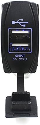 Mgotu Waterproof Car Motorcycle 3.1A Dual USB Socket Power Charger Adapter