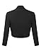 Doublju Womens 3/4 Sleeve Bolero Shrug Open Front Cardigan