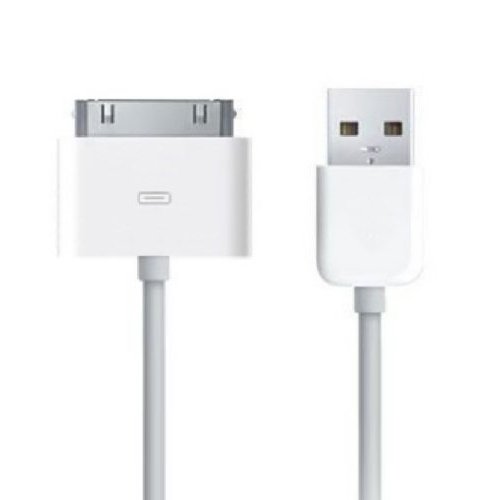 Premium Sync & Charge New USB 2.0 Cable for Apple iPhone 4 4S (White, SmackTom Packaging)