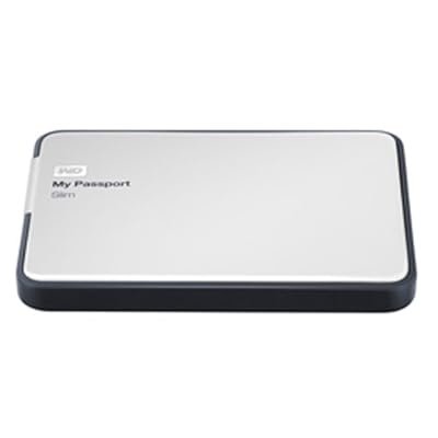 WD My Passport Slim 1TB Portable External Hard Drive (Metal Silver)