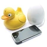 iDuck アイダック ワイヤレススピーカー ＆ FMラジオ　黄色　 [ 防水スピーカー トランスミッター 付き ]