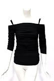 Rachel Comey womens jersey lasso ruched off shoulder top