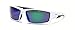 VertX Men's Polarized Sunglasses Sport Running Outdoor w/Free Microfiber Pouch – White and Black Frame – Green Lens