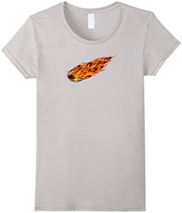 Women's Comet Meteor Asteroid Over Australia T-Shirt by Atomic Bond Medium Silver