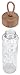 Ello Thrive Glass Water Bottle with Bamboo Lid, Blue Mist, 20 oz