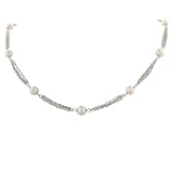 Sterling Silver 4 Cable Chain Sections w/ 6mm White Freshwater Cultured Pearl Necklace, 16.25 31ZjW7omQ8L. SL160 Sterling Silver 4 Cable Chain Sections w/ 6mm White Freshwater Cultured Pearl Necklace, 16.25