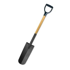 Drain Spade - Garden and Landscaping Shovel - Hardwood Handle D Grip