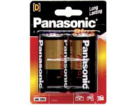 Panasonic Alkaline Plus Batteries, D Size, Pack of 2 Count Batteries