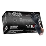 Microflex MidKnight Nitrile Black Gloves Powder Free Box of 100 Small MK-296-S