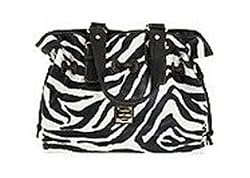 Dooney Bourke Zebra Chiara Bag Tote Black Trim
