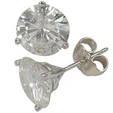9.0mm Round Moissanite Martini Stud Earrings