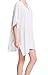 Queenmore Women&Acute's V Neck Plus Size Bikini Cover Ups with Sleeve Beach Dress White