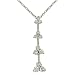 Ladies Graduated Cluster Style Diamond Pendant on 18 Cable Chain Diamond .50cttw G/h Si3