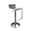 Piston Style Walnut Adjustable Bar Stool By Wholesale Interiors