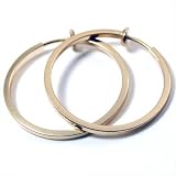 Beautiful Large Classic Hoop Clip Earrings for Non-Pierced Ears Gold Tone ~ YOU CHOOSE SIZE 1.25 -...