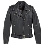 Harley Davidson Women's Cycle Queen Leather Biker Jacket. Classic styled midweight leather jacket. 98100-07VW