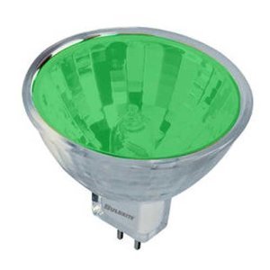 Bulbrite EXN/G 50-Watt 12-Volt Halogen MR16 Bi-Pin, Green