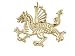 9ct Gold Open Dragon Brooch