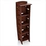 White and Maple Legare Select No Tools Assembly Small Bookcase