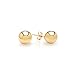 IcedTime 14k Yellow Gold Ball Stud Earrings pushback 3 4 5 6 7 8 10 12 IcedTime 14 MM (10 Millimeters)