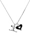 Cheerleader - Splits and Black Heart Charm Necklace