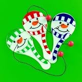 Mini Snowman Paddleball - 12 pieces