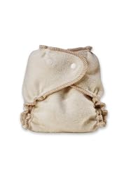 Kissaluvs Organic Cotton/Hemp Fitted Diaper, Unbleached, Medium/Large 15-40lbs