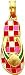 14K Gold Enameled Checkered Flip-Flop w/Shell Pendant
