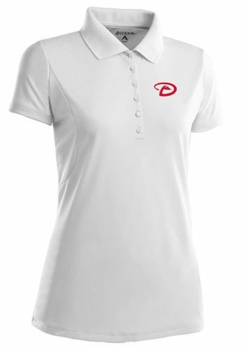 Arizona Diamondbacks Womens Pique Xtra Lite Polo Shirt (White) - Large