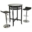 3pc Pub Table Set with Glass Inset By Winsome Furniture