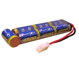 Airsoft Gun Battery: 8.4V 4500mAh Flat NiMH Rechargeable Battery