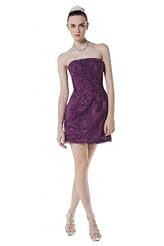 A-line Strapless Natural   Waistline Scoop Neck Satin Cocktail Short Lace Evening Dress/Bridesmaid Dress/Prom Dress/Party Dress 