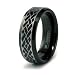 8mm Black Tungsten Carbide Ring