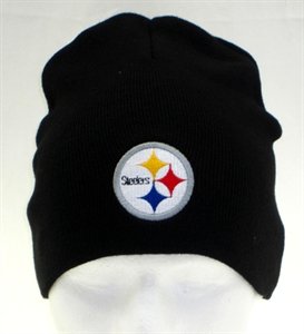 Pittsburgh Steelers Black Winter Knit Cap (Un-Cuffed)