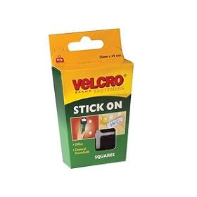Velcro Stick On Squares (pack 24) 25mm Black